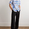 Camp-Collar Printed Cotton-Poplin Shirt - OU Camp-Collar Printed Cotton-Poplin Shirt - OU