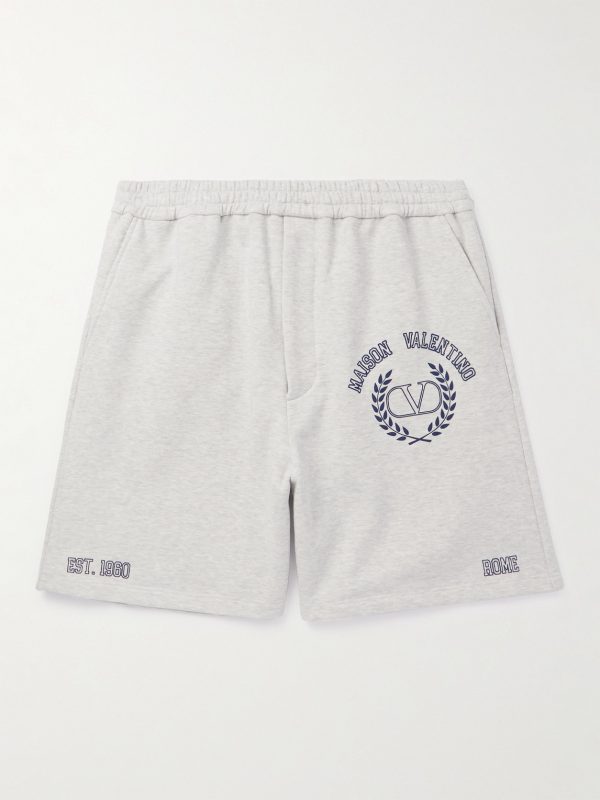 Varsity Straight-Leg Logo-Print Cotton-Jersey Shorts Varsity Straight-Leg Logo-Print Cotton-Jersey Shorts
