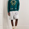 Varsity Straight-Leg Logo-Print Cotton-Jersey Shorts - OU Varsity Straight-Leg Logo-Print Cotton-Jersey Shorts - OU