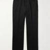 Straight-Leg Pleated Cotton Trousers Straight-Leg Pleated Cotton Trousers