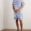 Straight-Leg Printed Cotton Bermuda Shorts - OU Straight-Leg Printed Cotton Bermuda Shorts - OU