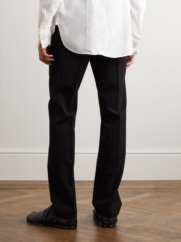 Patrino Straight-Leg Pleated Crepe Trousers - BK