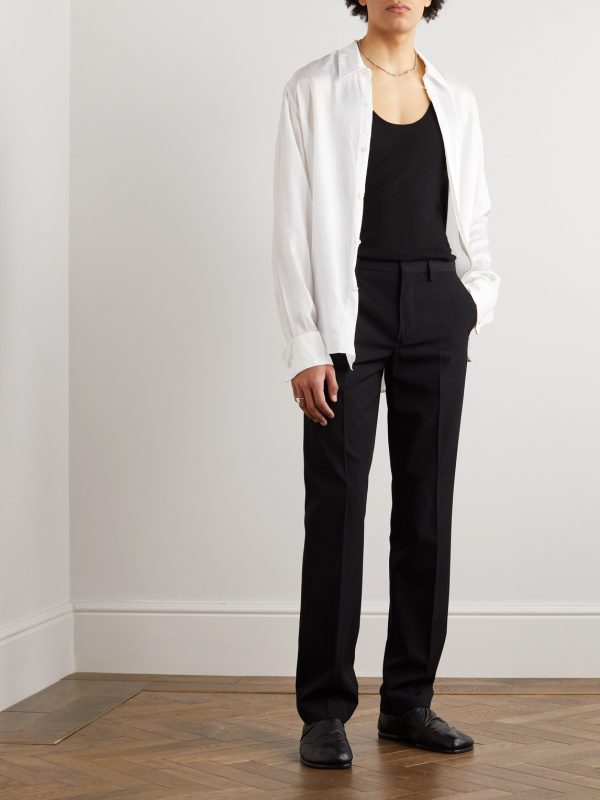 Patrino Straight-Leg Pleated Crepe Trousers - OU
