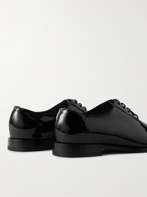 Snowdon Whole-Cut Patent-Leather Oxford Shoes - BK