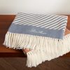 Moai Fringed Striped Cotton-Bouclé Beach Towel - E1