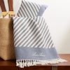 Moai Fringed Striped Cotton-Bouclé Beach Towel - OU