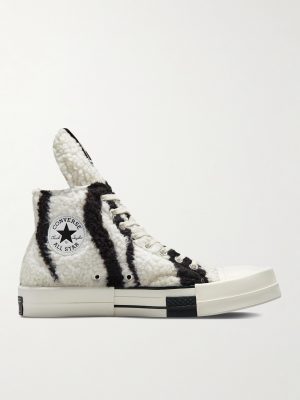 + Converse TURBODRK Chuck 70 Zebra-Print Faux Shearling High-Top Sneakers + Converse TURBODRK Chuck 70 Zebra-Print Faux Shearling High-Top Sneakers
