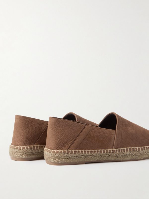 Barnes Textured-Leather Espadrilles - BK