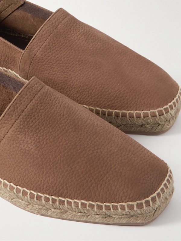 Barnes Textured-Leather Espadrilles - CU
