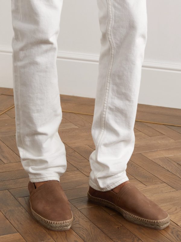 Barnes Textured-Leather Espadrilles - E1