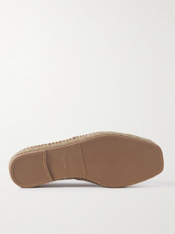 Barnes Textured-Leather Espadrilles - E2
