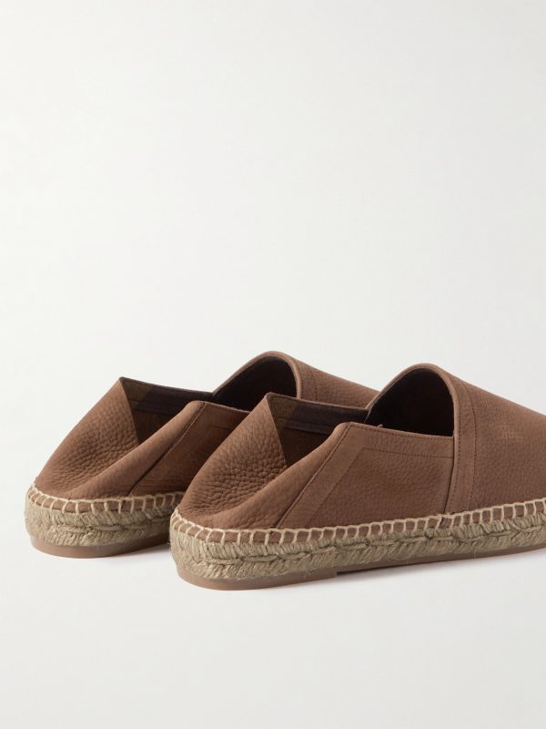 Barnes Textured-Leather Espadrilles - E3