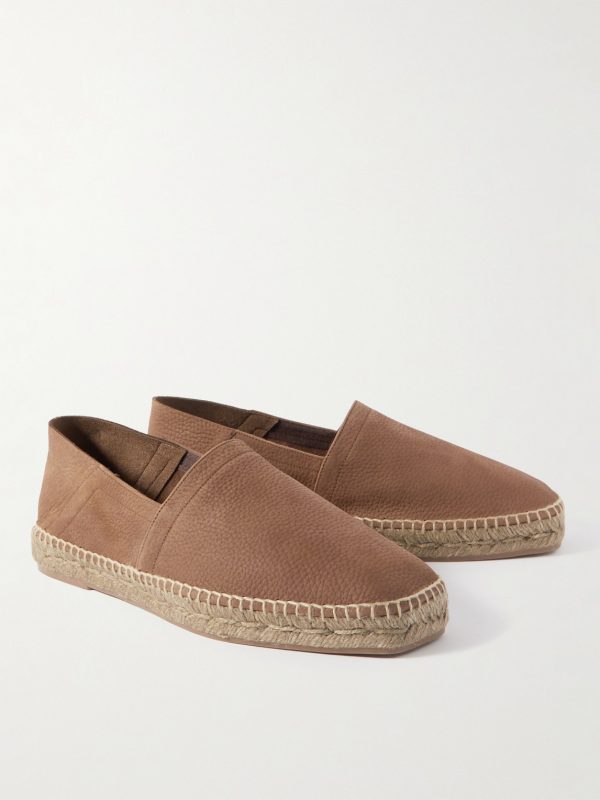 Barnes Textured-Leather Espadrilles - FR