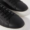 Suede-Trimmed Full-Grain Leather Sneakers - CU Suede-Trimmed Full-Grain Leather Sneakers - CU