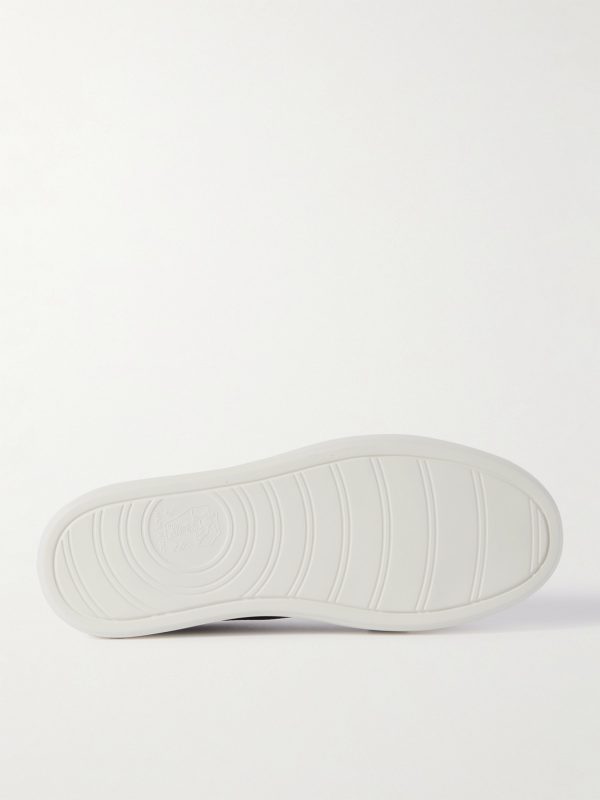 Suede-Trimmed Full-Grain Leather Sneakers - E2 Suede-Trimmed Full-Grain Leather Sneakers - E2
