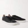 Suede-Trimmed Full-Grain Leather Sneakers - FR Suede-Trimmed Full-Grain Leather Sneakers - FR