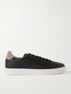 Suede-Trimmed Full-Grain Leather Sneakers Suede-Trimmed Full-Grain Leather Sneakers