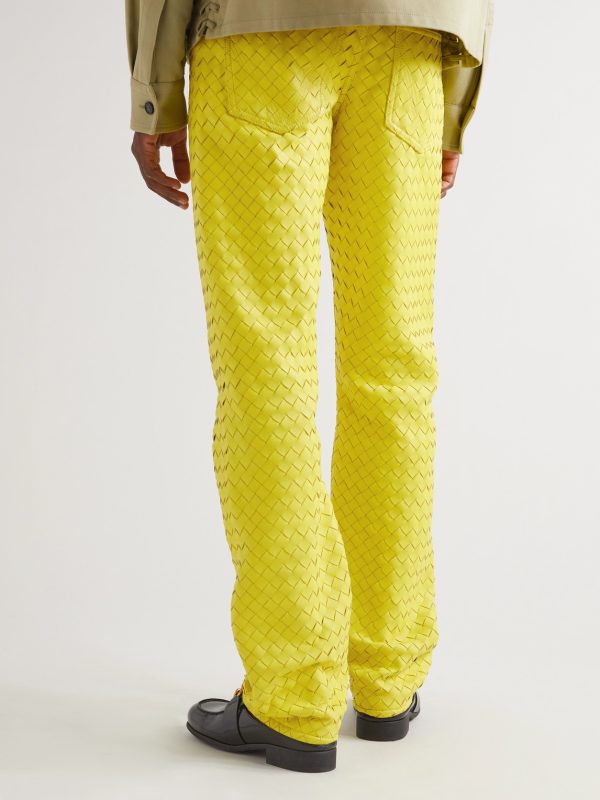 Intrecciato Leather Trousers - BK