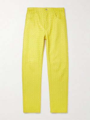 Intrecciato Leather Trousers Intrecciato Leather Trousers
