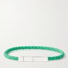 Braided Leather and Sterling Silver Bracelet