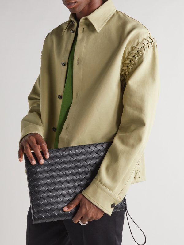 Intreciatto Leather Pouch - OU Intreciatto Leather Pouch - OU