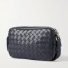 Intrecciato Leather Messenger Bag - BK Intrecciato Leather Messenger Bag - BK