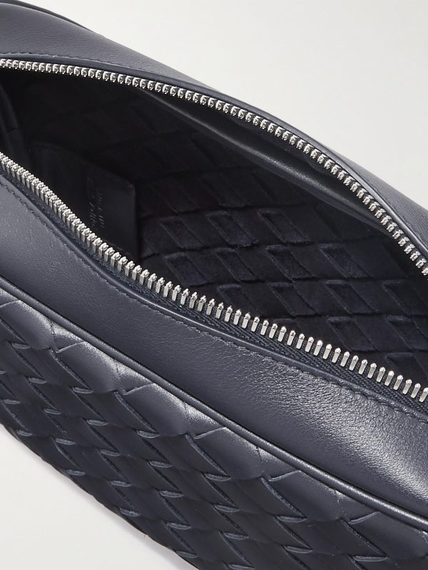 Intrecciato Leather Messenger Bag - E1 Intrecciato Leather Messenger Bag - E1