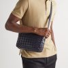 Intrecciato Leather Messenger Bag - OU Intrecciato Leather Messenger Bag - OU