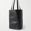 Small N/S Intrecciato Leather Tote Bag - BK