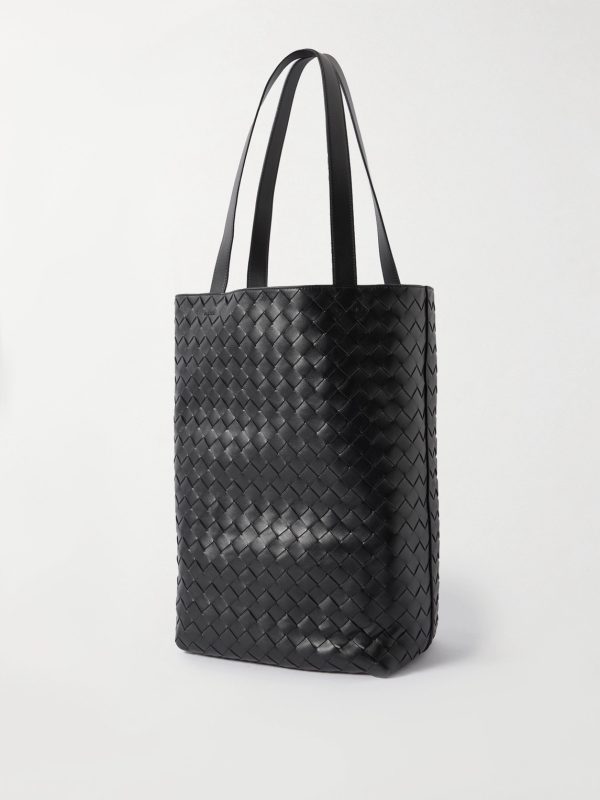 Small N/S Intrecciato Leather Tote Bag - BK