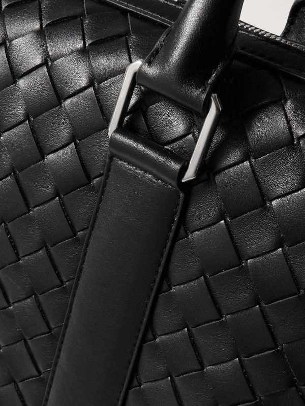 Slim Intrecciato Leather Briefcase - CU Slim Intrecciato Leather Briefcase - CU