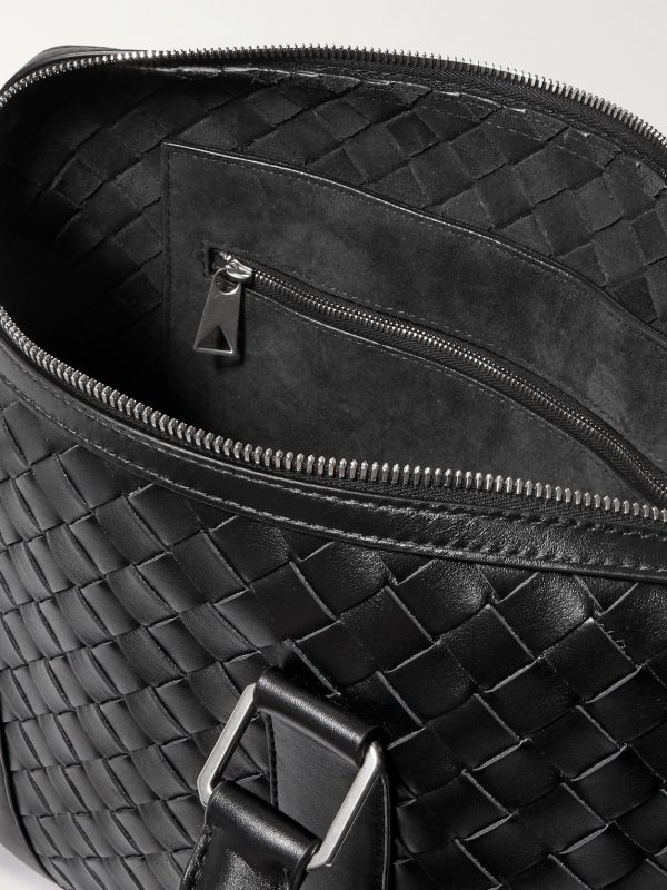 Slim Intrecciato Leather Briefcase - E1 Slim Intrecciato Leather Briefcase - E1