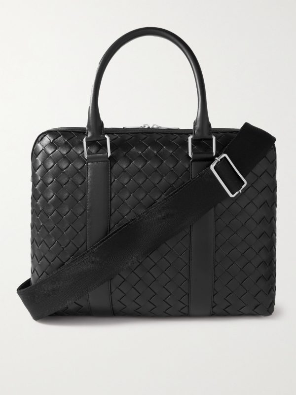 Slim Intrecciato Leather Briefcase Slim Intrecciato Leather Briefcase