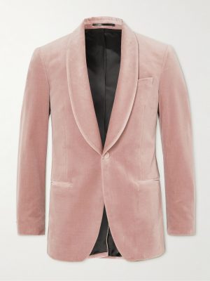 Cotton-Blend Velvet Tuxedo Jacket