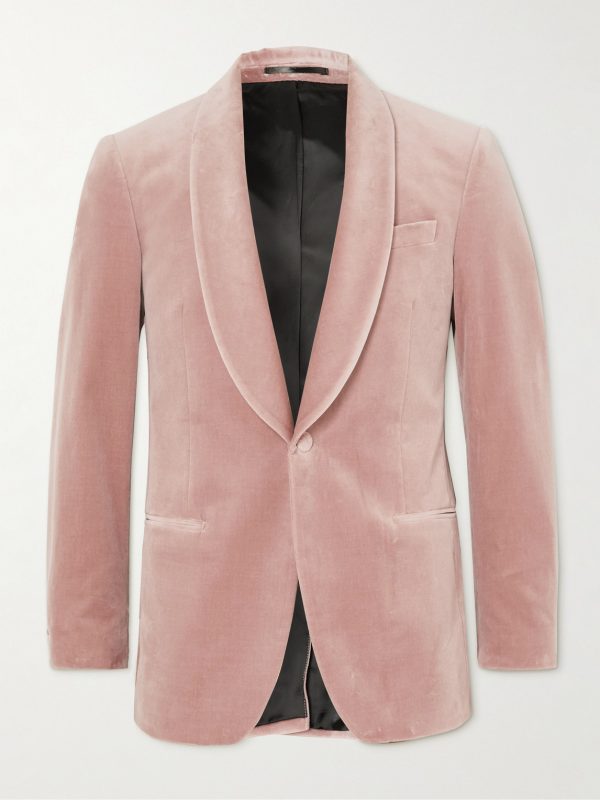 Cotton-Blend Velvet Tuxedo Jacket Cotton-Blend Velvet Tuxedo Jacket