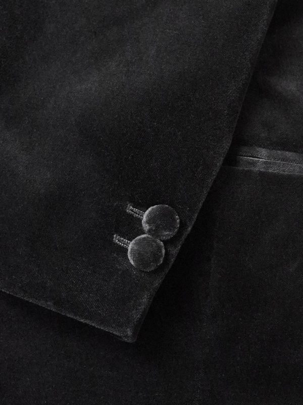 Cotton-Blend Velvet Tuxedo Jacket - CU Cotton-Blend Velvet Tuxedo Jacket - CU