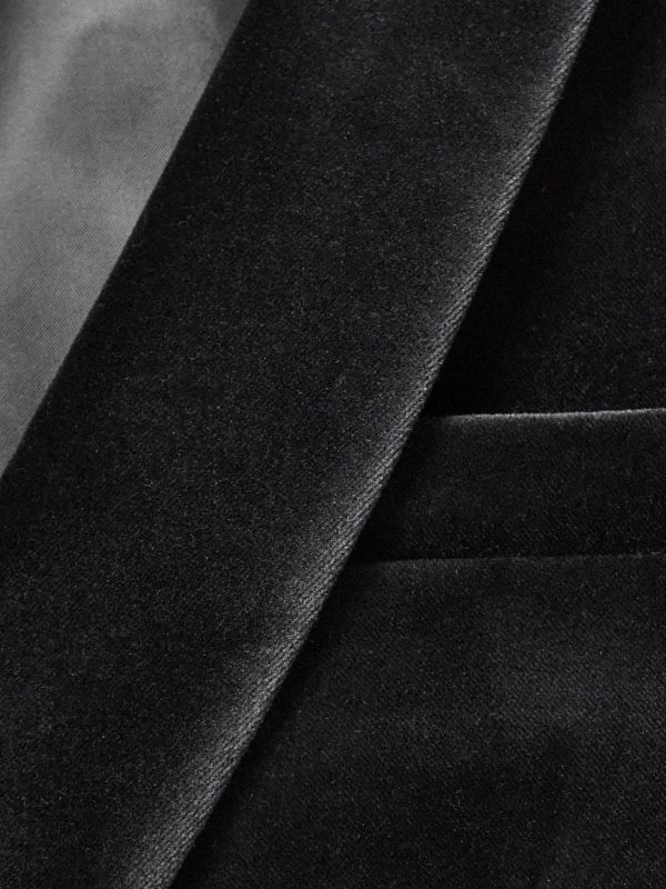 Cotton-Blend Velvet Tuxedo Jacket - E3 Cotton-Blend Velvet Tuxedo Jacket - E3