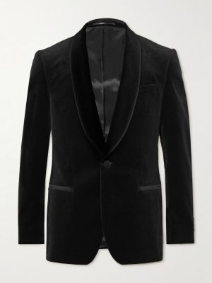 Cotton-Blend Velvet Tuxedo Jacket