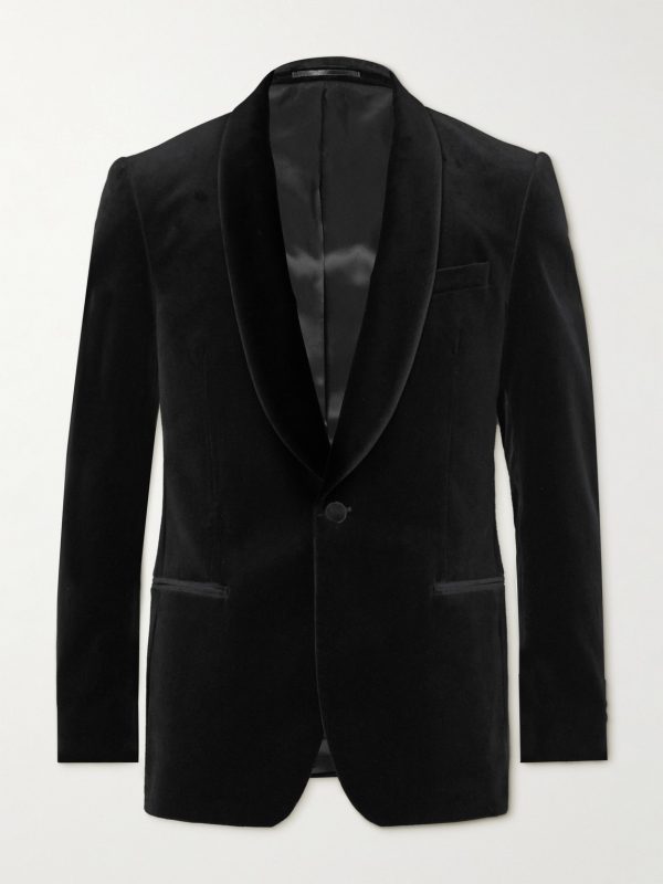 Cotton-Blend Velvet Tuxedo Jacket Cotton-Blend Velvet Tuxedo Jacket