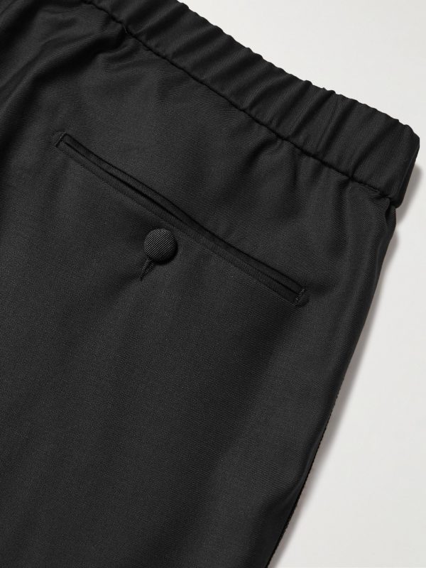 Straight-Leg Virgin Wool Drawstring Tuxedo Trousers - CU Straight-Leg Virgin Wool Drawstring Tuxedo Trousers - CU