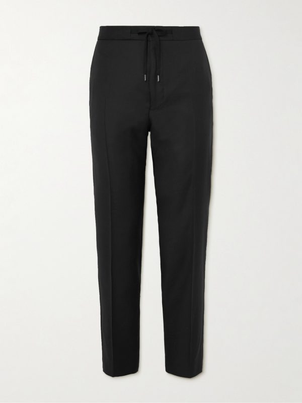 Straight-Leg Virgin Wool Drawstring Tuxedo Trousers Straight-Leg Virgin Wool Drawstring Tuxedo Trousers