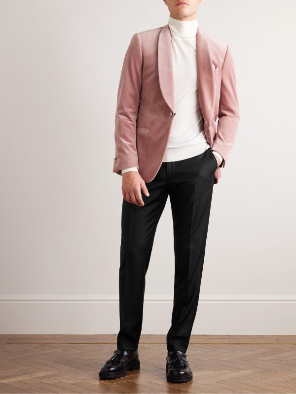 Slim-Fit Tapered Wool Tuxedo Trousers - OU Slim-Fit Tapered Wool Tuxedo Trousers - OU