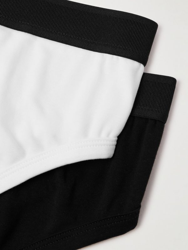 Two-Pack Stretch-Cotton and Modal-Blend Briefs - CU Two-Pack Stretch-Cotton and Modal-Blend Briefs - CU