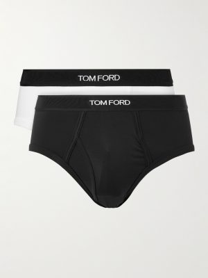 Two-Pack Stretch-Cotton and Modal-Blend Briefs Two-Pack Stretch-Cotton and Modal-Blend Briefs