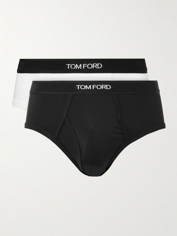 Two-Pack Stretch-Cotton and Modal-Blend Briefs Two-Pack Stretch-Cotton and Modal-Blend Briefs