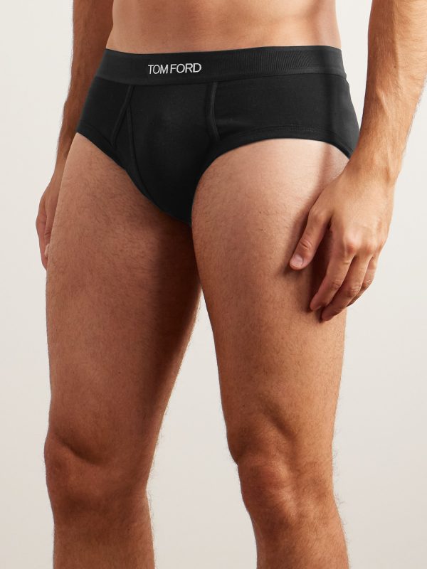 Two-Pack Stretch-Cotton and Modal-Blend Briefs - OU Two-Pack Stretch-Cotton and Modal-Blend Briefs - OU