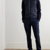 Slim-Fit Panelled Wool-Blend and Quilted Shell Down Zip-Up Cardigan - OU