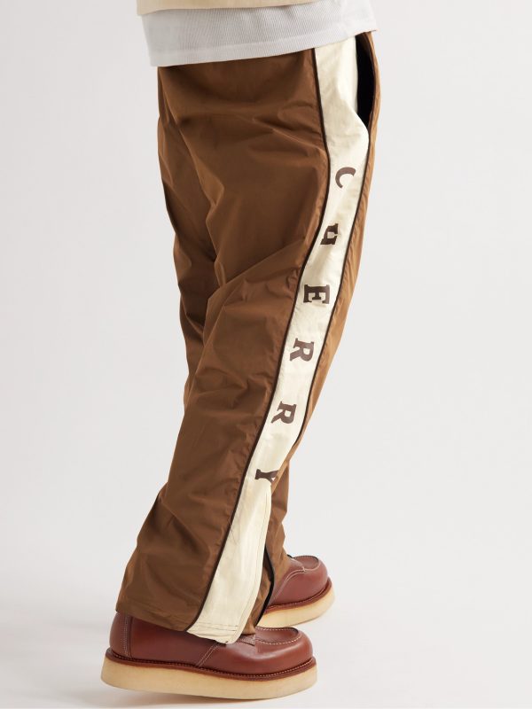 Straight-Leg Logo-Print Recycled-Shell Track Pants - BK Straight-Leg Logo-Print Recycled-Shell Track Pants - BK
