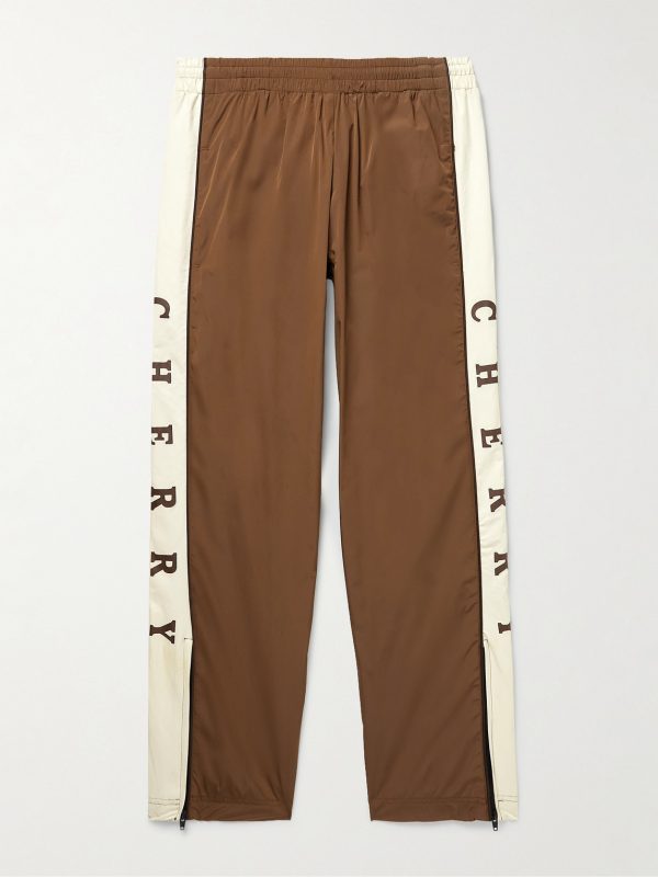 Straight-Leg Logo-Print Recycled-Shell Track Pants Straight-Leg Logo-Print Recycled-Shell Track Pants