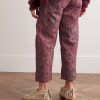 Straight-Leg Cropped Embroidered Printed Cotton Drawstring Trousers - BK Straight-Leg Cropped Embroidered Printed Cotton Drawstring Trousers - BK